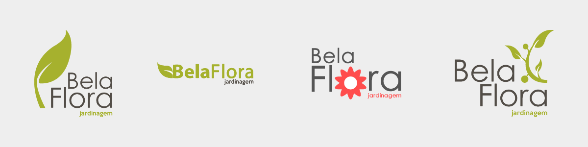 Bela Flora variação de logotipo projetado e desenvolvido por ViragStudio