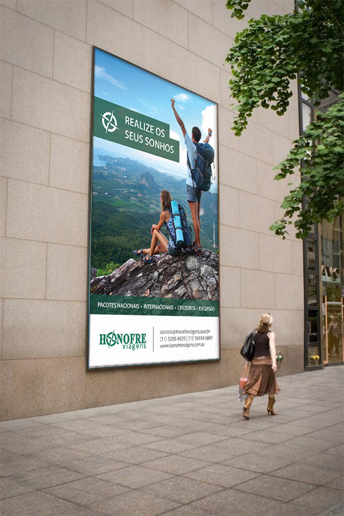 Honofre Viagens arte para banner projetado e desenvolvido por ViragStudio