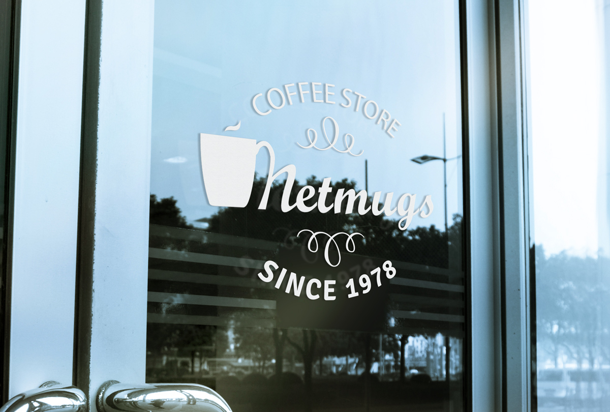 NetMugs aplicação de logotipo projetado e desenvolvido por ViragStudio