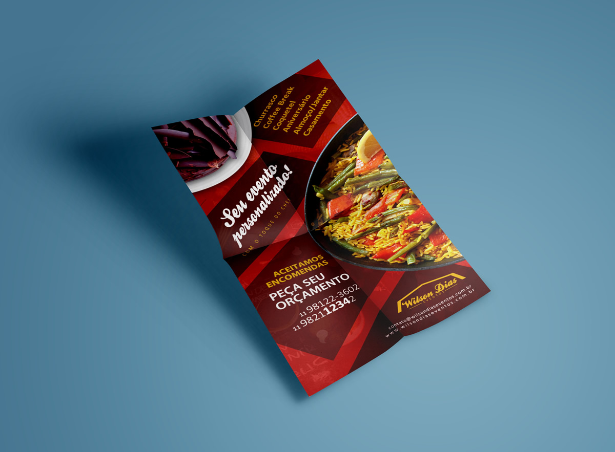 Wilson Dias eventos panfleto projetado e desenvolvido por ViragStudio