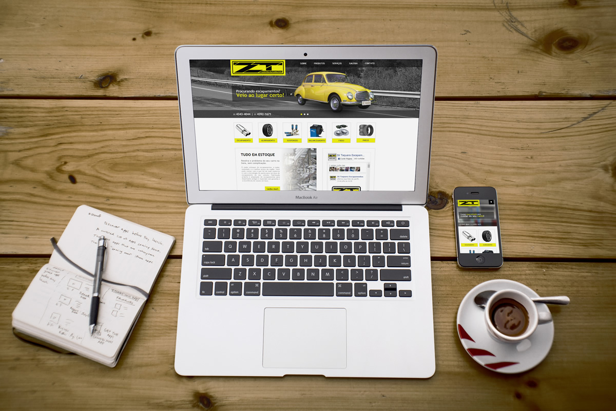 Zé Taquara website projetado e desenvolvido por ViragStudio