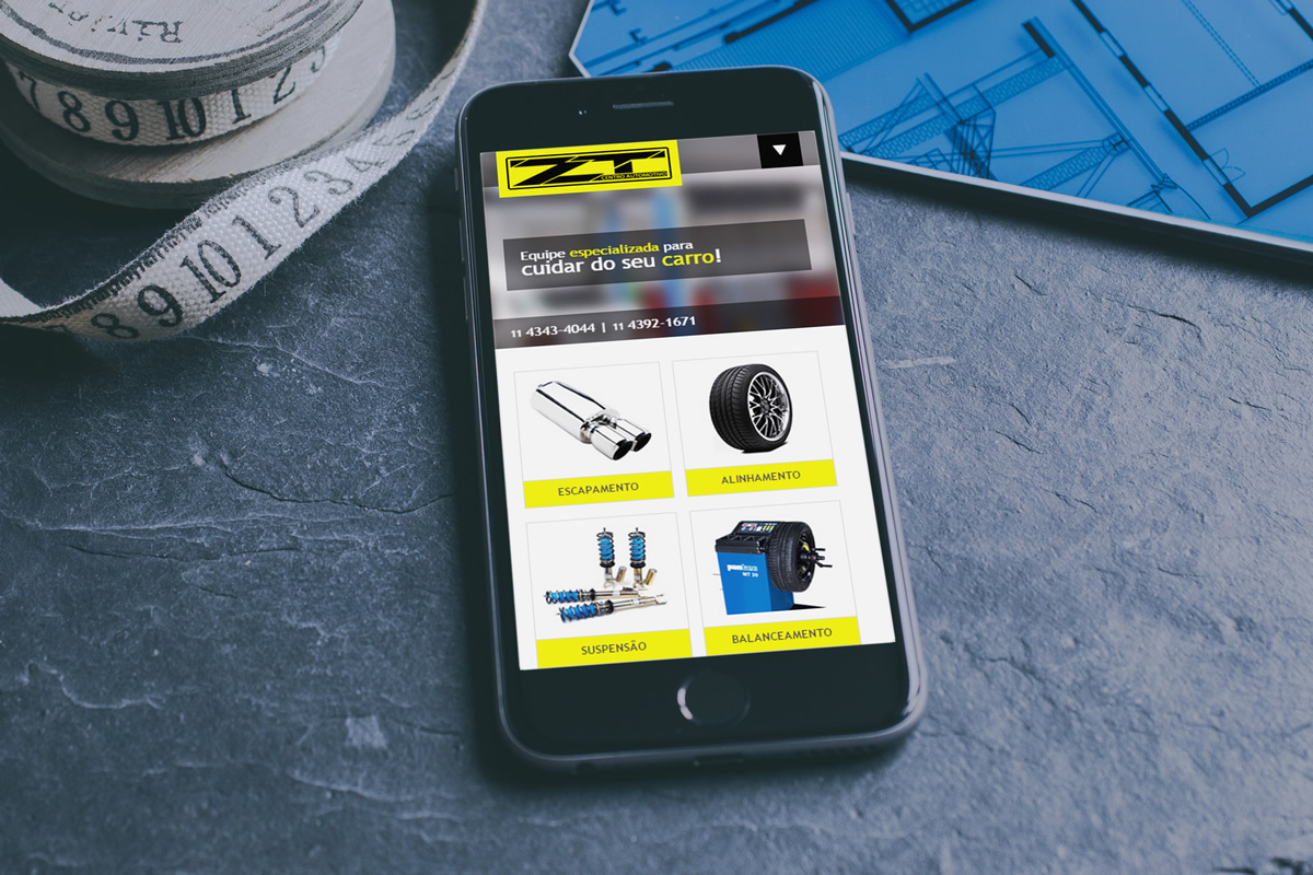 Zé Taquara website mobile projetado e desenvolvido por ViragStudio